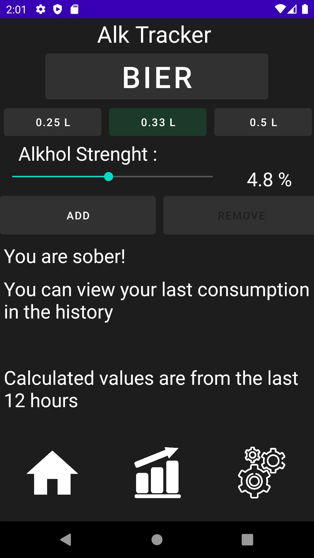 Alcohol Tracker screenshot